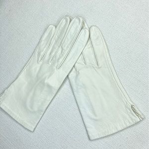 Aris White Leather VTG Wrist Gloves